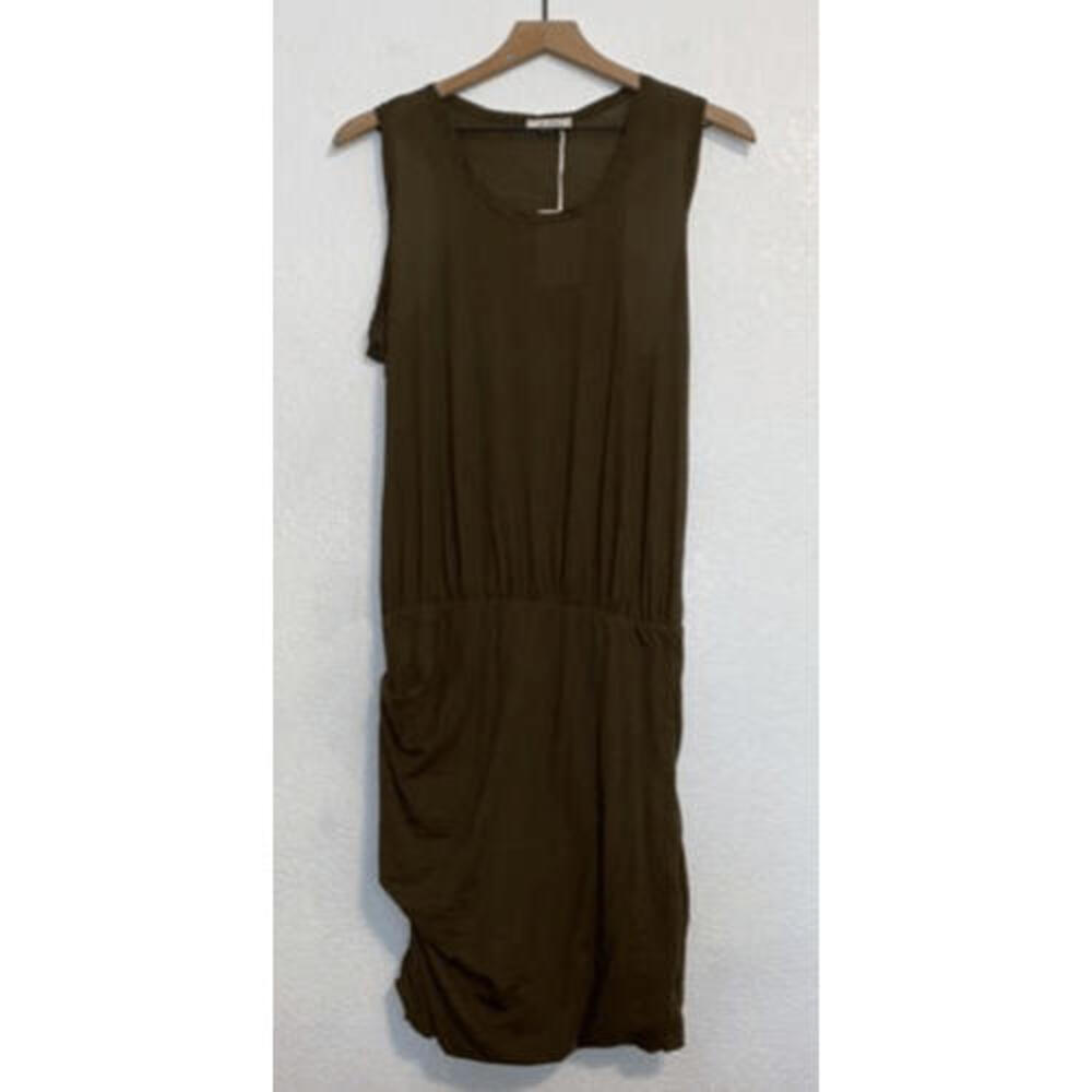 La Miel Hyped Unicorn Tank Dress Ruched Green Size Large New